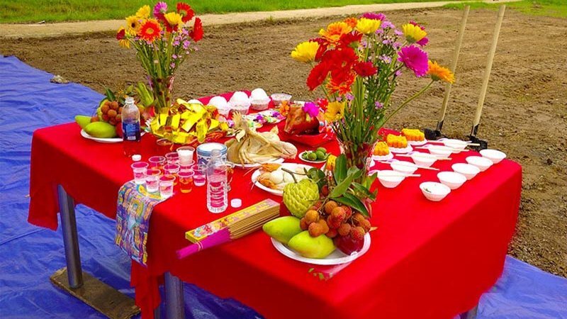 Các Lễ Nghi Trấn An Khi Động Thổ Vào Ngày Hắc Đạo 2 Chuẩn bị lễ vật và không gian cúng