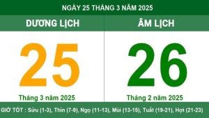 Lịch Vạn Niên 2025 Và Sự Thay Đổi Âm Dương